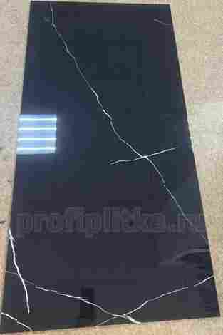 Керамогранит Nero Marquina Black high gloss polished 60x120 фото 2