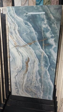 Керамогранит Onice Iride Cobalto rect lappato 60x120 фото 4