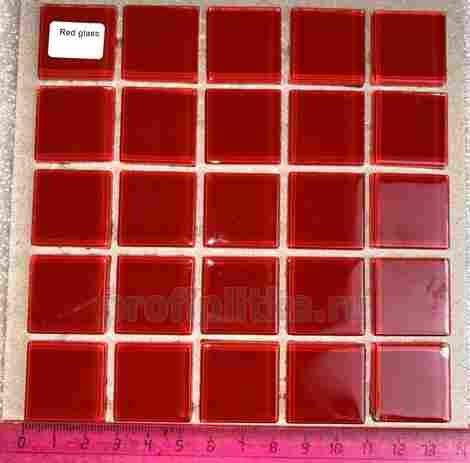 Мозаика Red Glass 2,5x2,5 фото 2