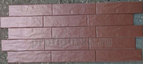 Фасадная плитка Elewacja rustiko burgund 6,5x24,5 фото 3