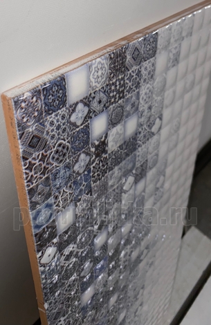 Плитка Hammam Рельеф голубой многоцветный 20x44 фото 4