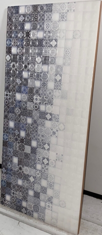 Плитка Hammam Рельеф голубой многоцветный 20x44 фото 6