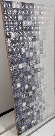 Плитка Hammam Рельеф голубой многоцветный 20x44 фото 2