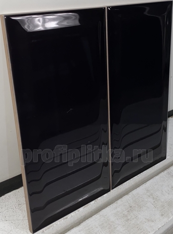 Плитка Бланше черный грань 9,9x20 фото 2