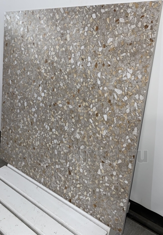 Керамогранит Терраццо беж обрезной 60x60 фото 6