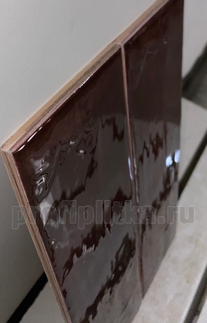 Плитка Тракай бордо глянцевый 8,5x28,5 фото 3