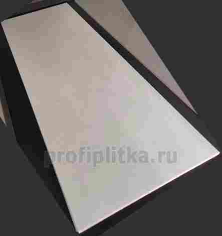 Плитка Веро серый светлый глянцевый обрезной 40x120 фото 2