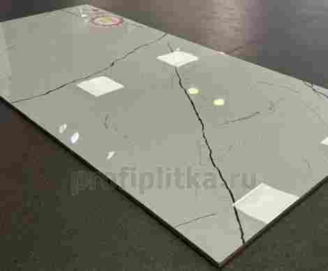 Керамогранит Nero Marquina White Polish 60x120 фото 2