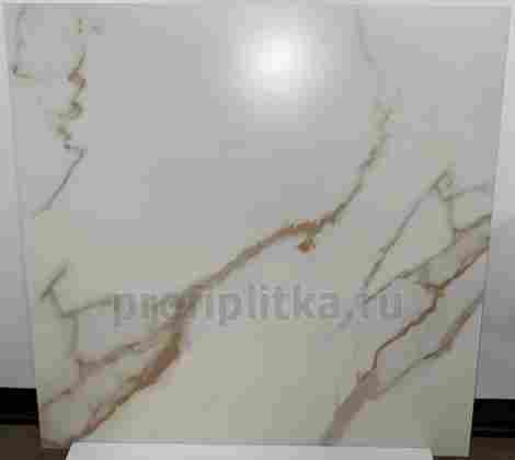 Керамогранит Venato Calacatta Gold белый сатинированный 60x60 фото 2