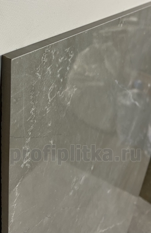 Керамогранит Vitrum Grigio серый полированный 60x120 фото 3