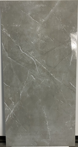 Керамогранит Vitrum Grigio серый полированный 60x120 фото 5