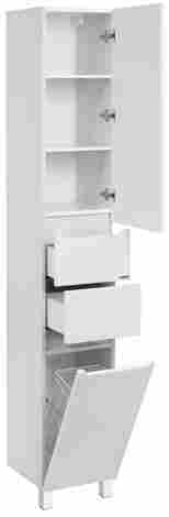 Акватон Дакота Шкаф-пенал напольный с корзиной для белья фото 3