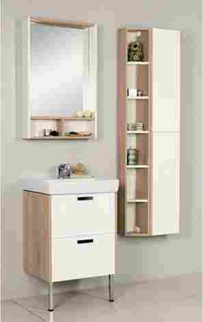 Акватон Йорк 55 Зеркало-шкафчик Белый/Ясень фабрик фото 3