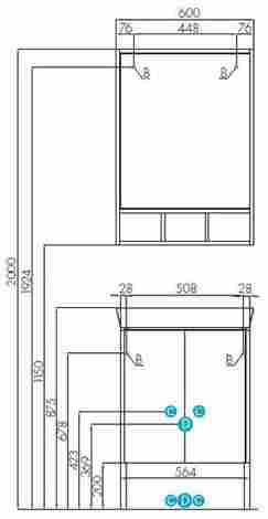 Акватон Йорк 60 Зеркало-шкафчик Белый/Выбеленное дерево фото 2