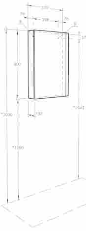 Акватон Кантри 55 Зеркало-шкафчик Белый/Дуб Верона фото 2