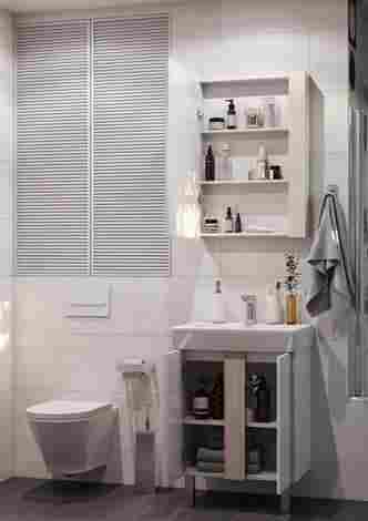 Акватон Кантри 55 Зеркало-шкафчик Белый/Дуб Верона фото 6