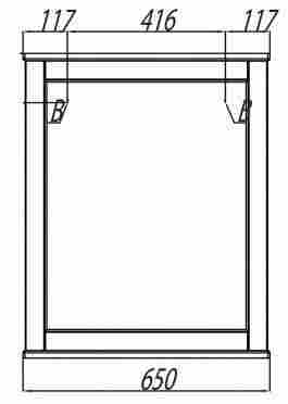 Акватон Леон 65 зеркало, дуб бежевый фото 2