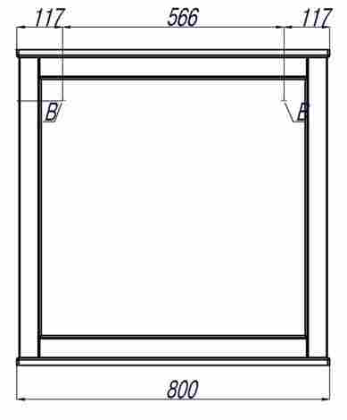 Акватон Леон 80 зеркало, дуб белый фото 2