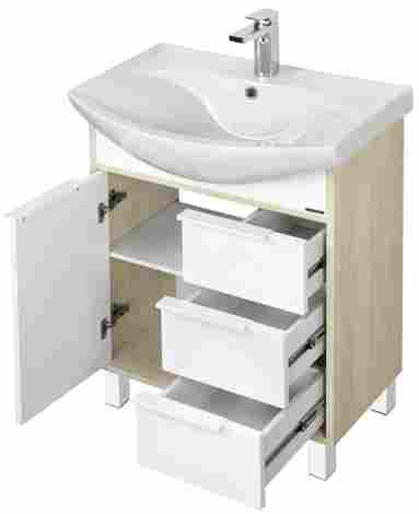 Акватон Рико 65 Тумба напольная с раковиной Смайл 65 фото 3