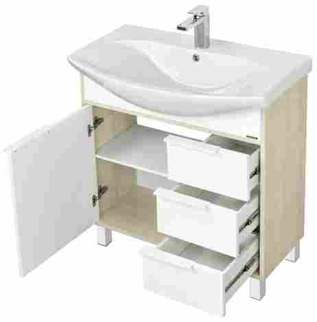 Акватон Рико 80 Тумба напольная с раковиной Смайл 80 фото 3