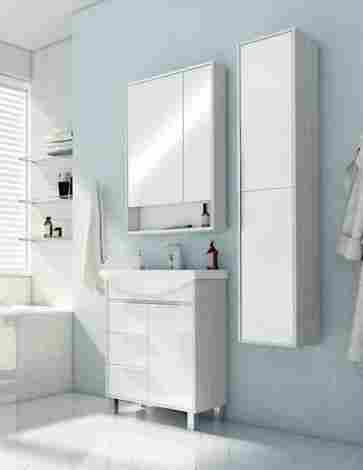 Акватон Рико Шкаф-пенал подвесной, белый/ясень фабрик фото 3