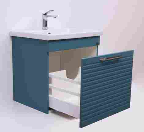 Alcora Basic 60 Тумба под раковину Como/Strim/Grand/Moduo 60 подвесная, матовый бриз фото 5