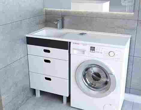 Alcora Cosmos 120 Раковина встраиваемая с отверстием под смеситель, левая фото 4