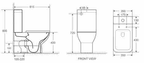 Alcora Estrella Comfort 3/6 Унитаз-компакт с сиденьем полипропилен плавное опускание, легкосъемное фото 2