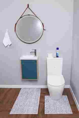 Alcora Litos 40 Тумба под раковину Como 40, подвесная матовый бриз/дуб галифакс фото 3