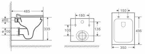 Alcora Olas Унитаз подвесной безободковый с с легкосъемным сиденьем дюропласт плавное опускание фото 2