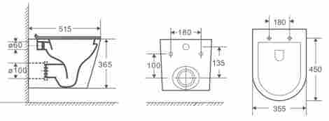 Alcora Precioso Унитаз подвесной безободковый с с легкосъемным сиденьем дюропласт плавное опускание фото 2