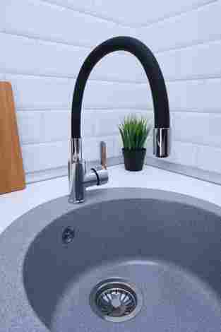 Alcora Виктори J030 Мойка врезная односекционная, матовая темно-серый фото 3