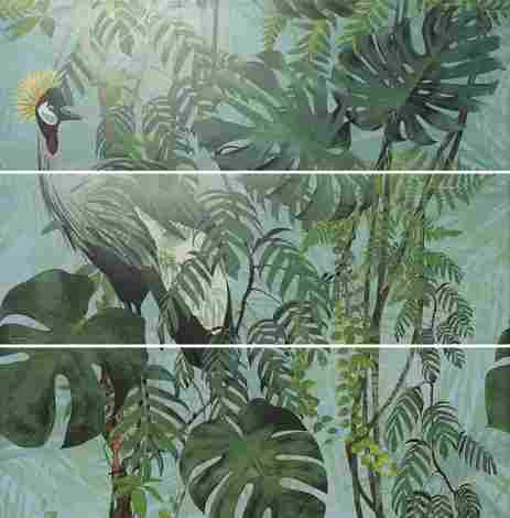 Панно Decor Set (3) Abc Virnia Turquoise 120x120