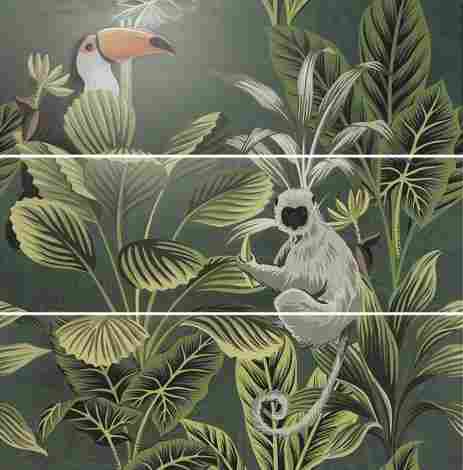 Панно Decor Set (3) Def Toucan Green 120x120