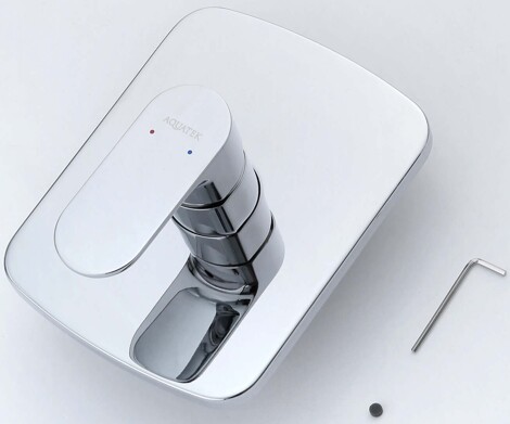 Aquatek Альфа смеситель для душа встраиваемый (внешняя и скрытая часть) фото 4