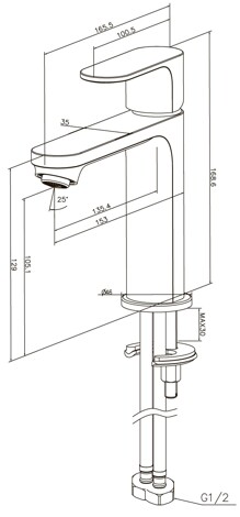 Aquatek Альфа Смеситель для раковины однорычажный фото 2