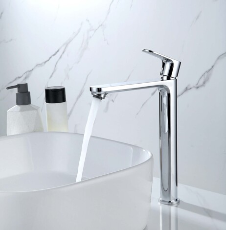 Aquatek Альфа Смеситель для раковины высокий однорычажный фото 3