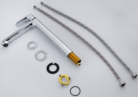 Aquatek Альфа Смеситель для раковины высокий однорычажный фото 4