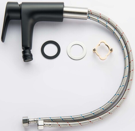 Aquatek Бетта смеситель для биде однорычажный, матовый черный фото 6