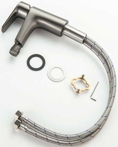 Aquatek Бетта смеситель для биде однорычажный, оружейная сталь фото 5