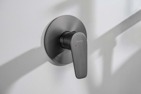 Aquatek Бетта смеситель для душа встраиваемый (внешняя и скрытая часть), оружейная сталь фото 3