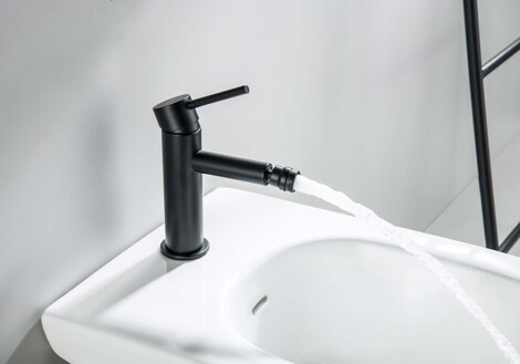 Aquatek Европа смеситель для биде однорычажный, матовый черный фото 3