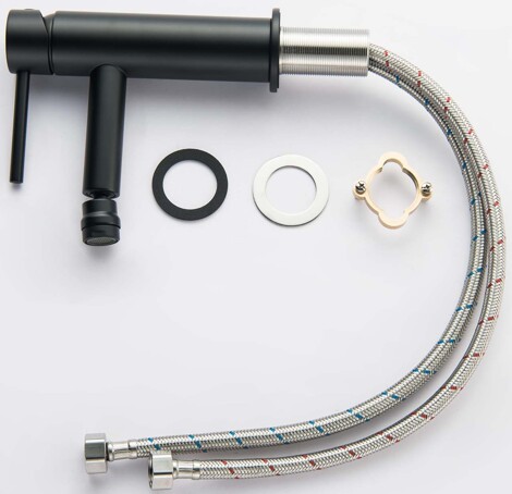 Aquatek Европа смеситель для биде однорычажный, матовый черный фото 5