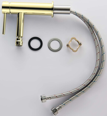 Aquatek Европа смеситель для биде однорычажный, шлифонванное золото фото 5