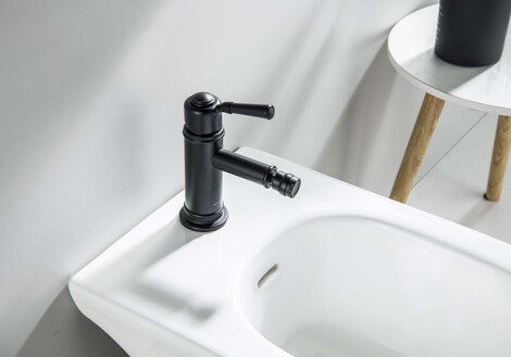 Aquatek Классик смеситель для биде однорычажный, матовый черный фото 3