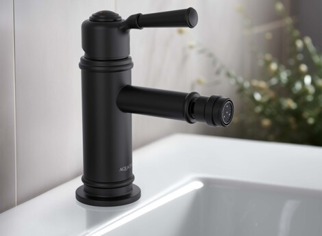 Aquatek Классик смеситель для биде однорычажный, матовый черный фото 4