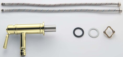 Aquatek Классик смеситель для биде однорычажный, шлифонванное золото фото 6