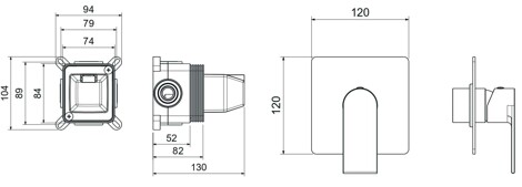 Aquatek Лира смеситель для душа встраиваемый (внешняя и скрытая часть), матовый черный фото 2
