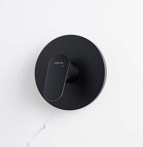 Aquatek Ника смеситель для душа встраиваемый (внешняя и скрытая часть), матовый черный фото 3