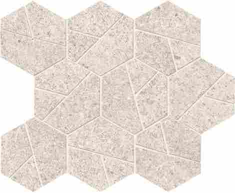 Мозаика Boost Stone White Mosaico Hex